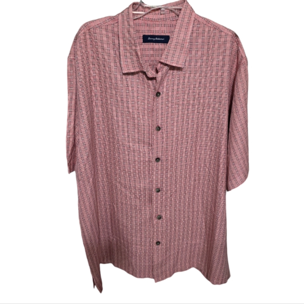 Tommy Bahama 100% Silk Men's‎ Button Down Shirt Size 2XT